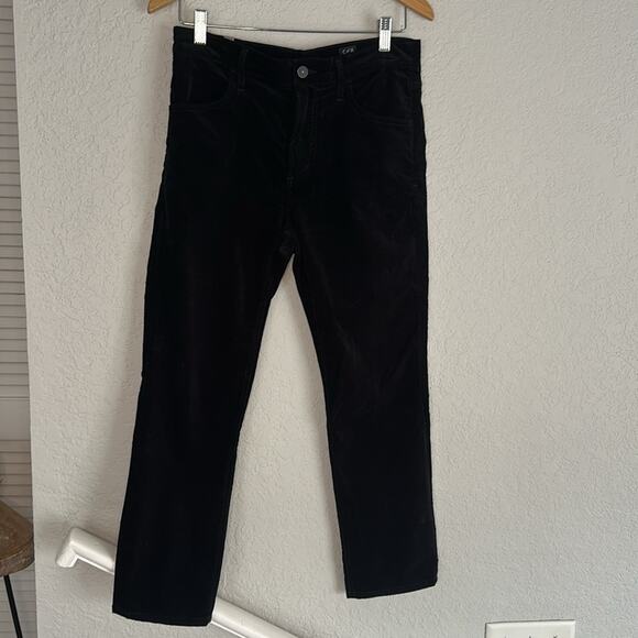 C&H Citizens of Humanity Drew Crop Flare Pants Black Velvet Size 29 Preppy - Picture 3 of 9